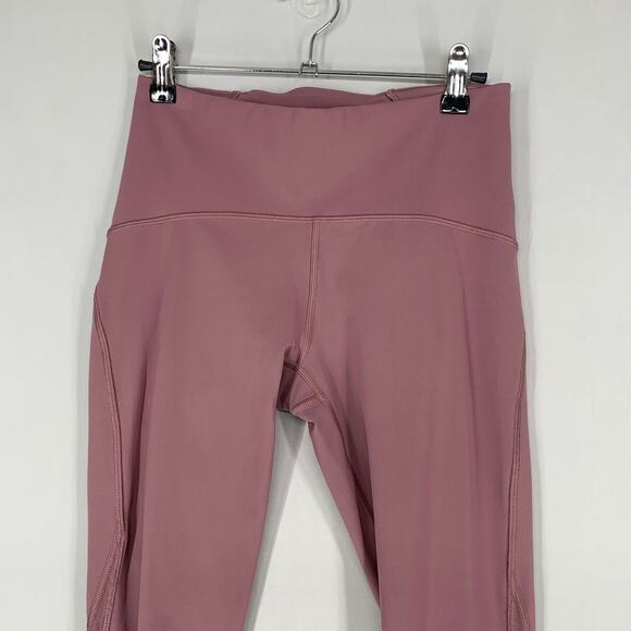Lululemon Wunder Train Leggings 6 Pink Mid Rise Tight Yoga Gym Active 25" - Picture 3 of 10